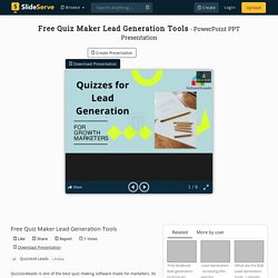 Free Quiz Maker Lead Generation Tools PowerPoint Presentation, free download - ID:10210764