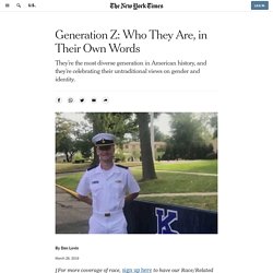 Generation Z: Who They Are, in Their Own Words