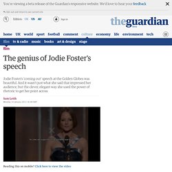 The genius of Jodie Foster's speech