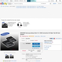 GENUINE Samsung Galaxy Note 10.1 USB Connection Kit 30pin Tab SD Card Adapter