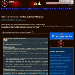 Géolocalisation dans Firefox (autoriser / bloquer)
