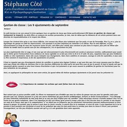 Gestion de classe : Les 9 ajustements de septembre