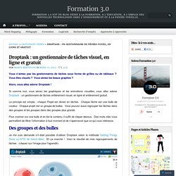 Droptask : un gestionnaire de tâches visuel, en ligne et gratuit