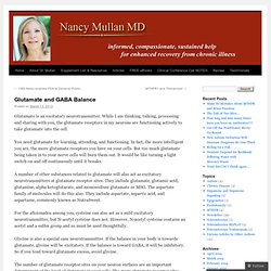 Glutamate and GABA Balance
