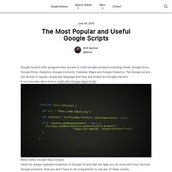 Google Apps Scripts Collection - The Best Google Scripts