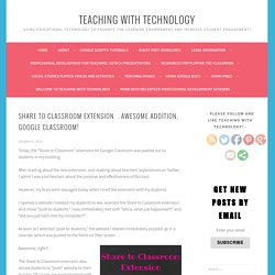 Share to Google Classroom Extension