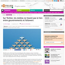 Sur Twitter, les médias ne tissent pas le lien entre gouvernements et followers