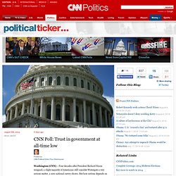 Poll: Trust in government at all-time low