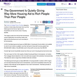 The Government Is Quietly Giving Way More Housing Aid to Rich People Than Poor People