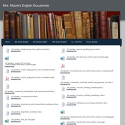 ALL GRADES - Mrs. Moore's English Documents