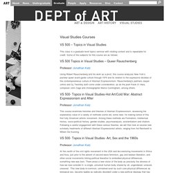 Graduate Courses in the Department of Art
