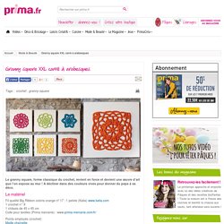 Granny square XXL carré à arabesques