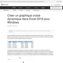 Créer un graphique croisé dynamique dans Excel 2016