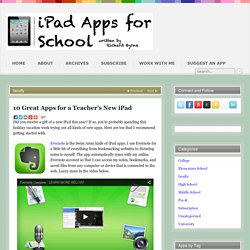 10 Great Apps for a Teacher’s New iPad
