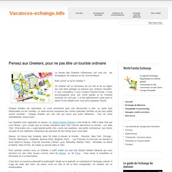 Pensez aux Greeters, pour ne pas être un touriste ordinaire