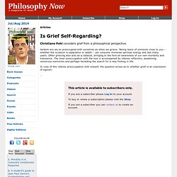Is Grief Self-Regarding?