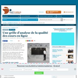 Une grille d'analyse de la qualité des cours en ligne