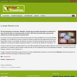 Le groupe Monnaie Locale – Liège en Transition