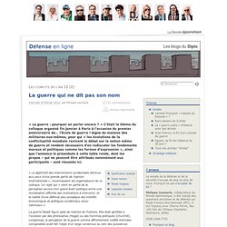 La guerre qui ne dit pas son nom