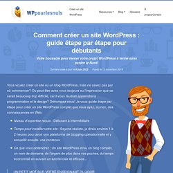 Créer un Blog ou un Site WordPress - Édition 2020
