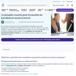 Harcèlement moral au travail : 12 exemples concrets