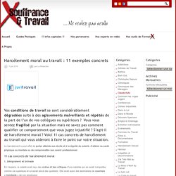 Harcèlement moral au travail : 11 exemples concrets