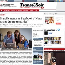 Harcèlement sur Facebook : “Nous avons été traumatisées”