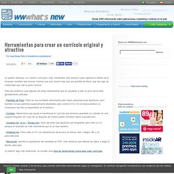 Herramientas para crear un currículo original y atractivo