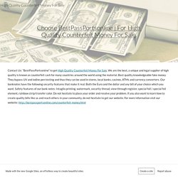 High Quality Counterfeit Money For Sale At Best Price