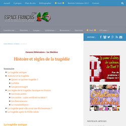 Histoire et règles de la tragédie