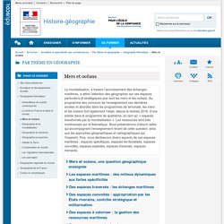 Mers et océans - Histoire-géographie - Éduscol