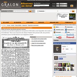 Histoire de la presse, des premiers journaux à nos jours