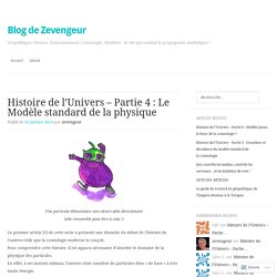 Histoire de l’Univers – Partie 4 : Le Modèle standard de la physique