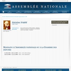 Base de données historique des anciens députés