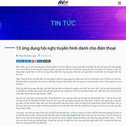 13 ứng dụng HNTH cho điện thoại - Hội nghị truyền hình AVer