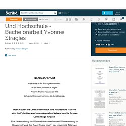 Ocwl11 Open Course Und Hochschule - Bachelorarbeit Yvonne Stragies