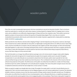 shipping pallets