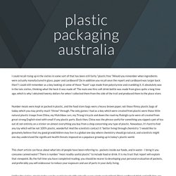 plastic packaging australia