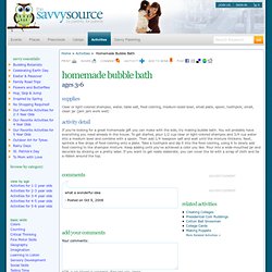 Homemade Bubble Bath The Savvy Source for Parents