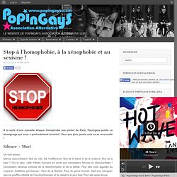 Stop à l’homophobie, à la xénophobie et au sexisme !