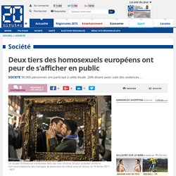 Deux tiers des homosexuels européens ont peur de s'afficher en public