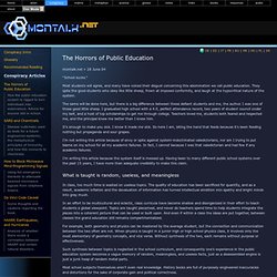 The Horrors of Public Education