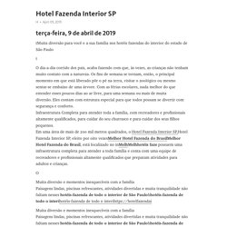 Hotel Fazenda Interior SP