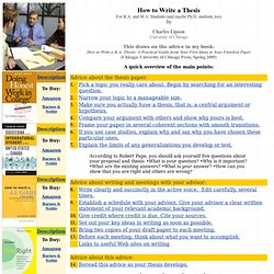 How-to-write-a-thesis