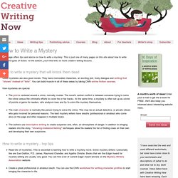 How to Write a Mystery - Types of Novels