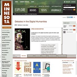 Debates in the Digital Humanities