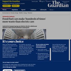 Fossil fuel cars make 'hundreds of times' more waste than electric cars