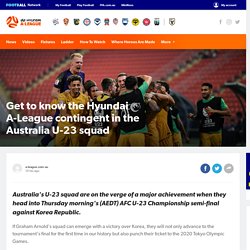 Get to know the Hyundai A-League contingent in the Australia U-23 squad