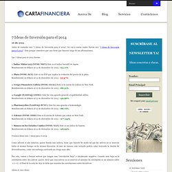 7 Ideas de inversión para el 2014
