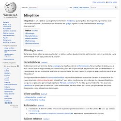 Idiopático